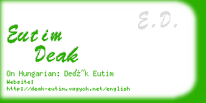 eutim deak business card